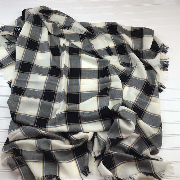 COACH NEW YORK Horse & Carriage Wool Plaid Scarf - Picture 4 of 8